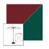 Picture of Burgundy Forest Green | 5.5' Wood Square Frame Market Umbrella Sunbrella® Awning Fabric