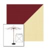Picture of Burgundy Parchment | 5.5' Wood Square Frame Market Umbrella Sunbrella® Awning Fabric