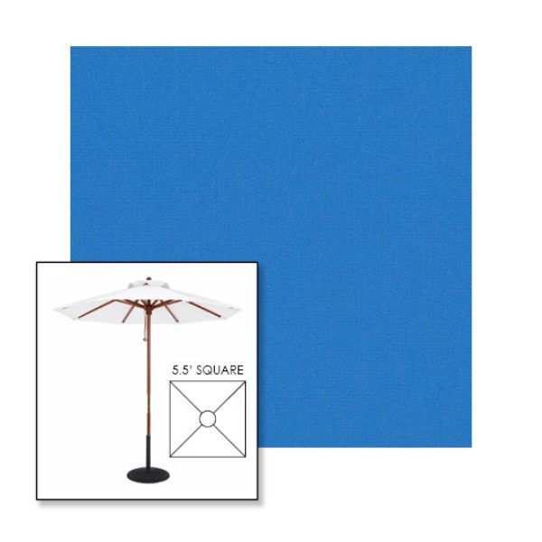 Picture of Capri | 5.5' Wood Square Frame Market Umbrella Sunbrella® Awning Fabric