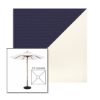 Picture of Captain Navy White | 5.5' Wood Square Frame Market Umbrella Sunbrella® Awning Fabric