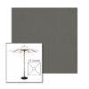 Picture of Charcoal Grey | 5.5' Wood Square Frame Market Umbrella Sunbrella® Awning Fabric