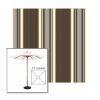 Picture of Emblem Badger | 5.5' Wood Square Frame Market Umbrella Sunbrella® Awning Fabric
