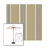 Picture of Emblem Beige | 5.5' Wood Square Frame Market Umbrella Sunbrella® Awning Fabric