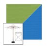 Picture of Ginkgo Capri | 5.5' Wood Square Frame Market Umbrella Sunbrella® Awning Fabric