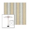 Picture of Grey Beige Chip Fancy | 5.5' Wood Square Frame Market Umbrella Sunbrella® Awning Fabric