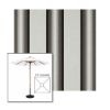Picture of Grey Black White | 5.5' Wood Square Frame Market Umbrella Sunbrella® Awning Fabric