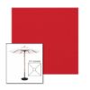 Picture of Jockey Red | 5.5' Wood Square Frame Market Umbrella Sunbrella® Awning Fabric
