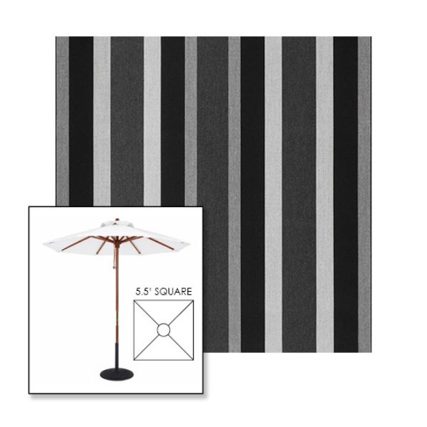 Picture of Marco Black | 5.5' Wood Square Frame Market Umbrella Sunbrella® Awning Fabric