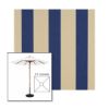 Picture of Mediterranean Canvas Block | 5.5' Wood Square Frame Market Umbrella Sunbrella® Awning Fabric
