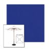 Picture of Ocean Blue | 5.5' Wood Square Frame Market Umbrella Sunbrella® Awning Fabric