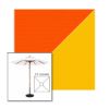 Picture of Orange Sunflower | 5.5' Wood Square Frame Market Umbrella Sunbrella® Awning Fabric