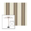 Picture of Taupe Tailored | 5.5' Wood Square Frame Market Umbrella Sunbrella® Awning Fabric