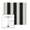 Picture of Beaufort Black White | 6.5' Wood Square Frame Market Umbrella Sunbrella® Awning Fabric