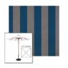 Picture of Beaufort Peacock | 6.5' Wood Square Frame Market Umbrella Sunbrella® Awning Fabric