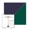 Picture of Captain Navy Forest Green | 6.5' Wood Square Frame Market Umbrella Sunbrella® Awning Fabric