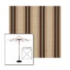Picture of Chip Fancy Chocolate | 6.5' Wood Square Frame Market Umbrella Sunbrella® Awning Fabric