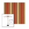 Picture of Colonnade Redwood | 6.5' Wood Square Frame Market Umbrella Sunbrella® Awning Fabric