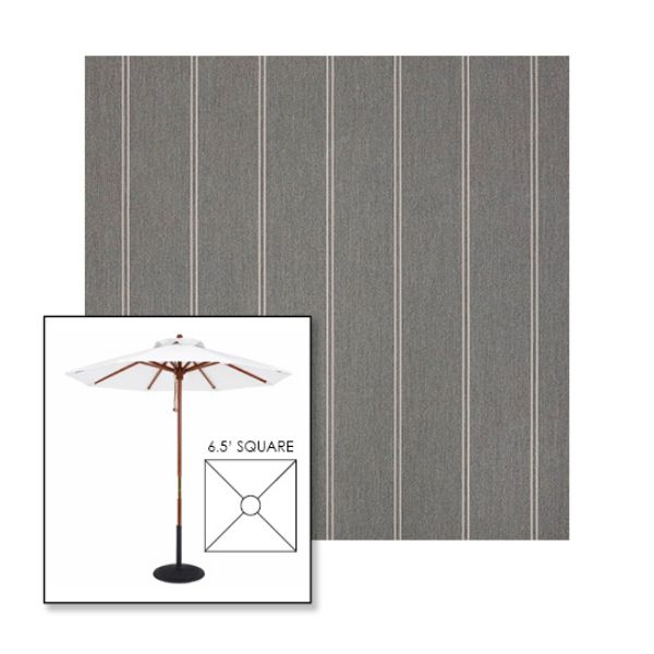Picture of Cooper Ash | 6.5' Wood Square Frame Market Umbrella Sunbrella® Awning Fabric