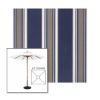 Picture of Emblem Navy | 6.5' Wood Square Frame Market Umbrella Sunbrella® Awning Fabric