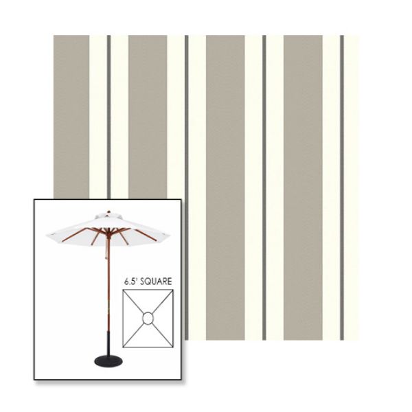 Picture of Equate Cashmere | 6.5' Wood Square Frame Market Umbrella Sunbrella® Awning Fabric