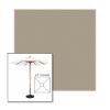 Picture of Fawn | 6.5' Wood Square Frame Market Umbrella Sunbrella® Awning Fabric