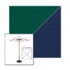 Picture of Forest Green Marine Blue | 6.5' Wood Square Frame Market Umbrella Sunbrella® Awning Fabric