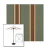 Picture of Forest Vintage | 6.5' Wood Square Frame Market Umbrella Sunbrella® Awning Fabric