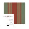 Picture of Henna Fern Vintage | 6.5' Wood Square Frame Market Umbrella Sunbrella® Awning Fabric