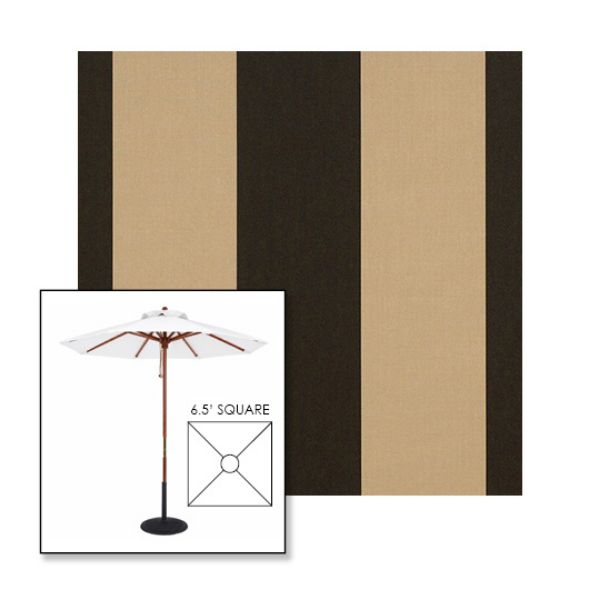 Picture of Manhattan Classic | 6.5' Wood Square Frame Market Umbrella Sunbrella® Awning Fabric