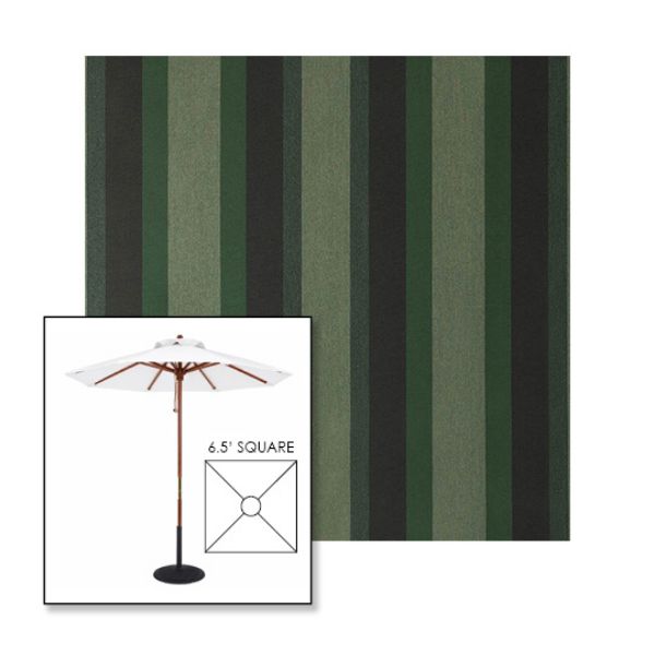 Picture of Marco Olive | 6.5' Wood Square Frame Market Umbrella Sunbrella® Awning Fabric