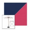 Picture of Marine Blue Pink | 6.5' Wood Square Frame Market Umbrella Sunbrella® Awning Fabric