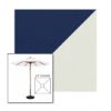 Picture of Marine Blue Silver | 6.5' Wood Square Frame Market Umbrella Sunbrella® Awning Fabric