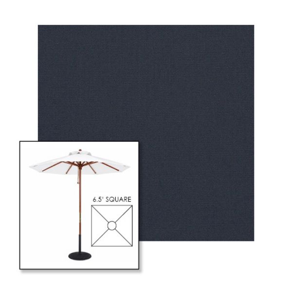Picture of Navy | 6.5' Wood Square Frame Market Umbrella Sunbrella® Awning Fabric