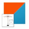 Picture of Orange Azure | 6.5' Wood Square Frame Market Umbrella Sunbrella® Awning Fabric