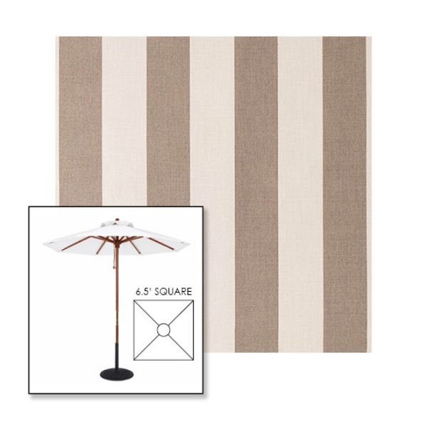 Picture of Paxton Marble | 6.5' Wood Square Frame Market Umbrella Sunbrella® Awning Fabric