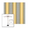 Picture of Rodanthe Metallic | 6.5' Wood Square Frame Market Umbrella Sunbrella® Awning Fabric