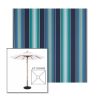 Picture of Saxon Cascade | 6.5' Wood Square Frame Market Umbrella Sunbrella® Awning Fabric