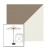 Picture of Taupe Natural | 6.5' Wood Square Frame Market Umbrella Sunbrella® Awning Fabric