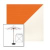 Picture of Tuscan White | 6.5' Wood Square Frame Market Umbrella Sunbrella® Awning Fabric