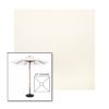 Picture of White | 6.5' Wood Square Frame Market Umbrella Sunbrella® Awning Fabric