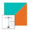 Picture of Aruba Tuscan | 7.5' Wood Square Frame Market Umbrella Sunbrella® Awning Fabric