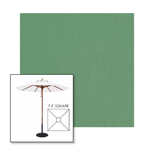 Picture of Basil | 7.5' Wood Square Frame Market Umbrella Sunbrella® Awning Fabric