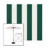 Picture of Beaufort Forest Green Natural | 7.5' Wood Square Frame Market Umbrella Sunbrella® Awning Fabric