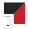 Picture of Black Jockey Red | 7.5' Wood Square Frame Market Umbrella Sunbrella® Awning Fabric