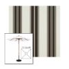 Picture of Black Taupe Fancy | 7.5' Wood Square Frame Market Umbrella Sunbrella® Awning Fabric