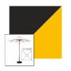 Picture of Black Yellow | 7.5' Wood Square Frame Market Umbrella Sunbrella® Awning Fabric