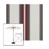 Picture of Burgundy Black White | 7.5' Wood Square Frame Market Umbrella Sunbrella® Awning Fabric