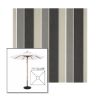 Picture of Clinton Granite | 7.5' Wood Square Frame Market Umbrella Sunbrella® Awning Fabric
