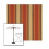 Picture of Colonnade Redwood | 7.5' Wood Square Frame Market Umbrella Sunbrella® Awning Fabric