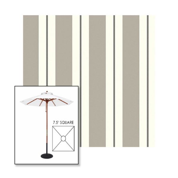 Picture of Equate Cashmere | 7.5' Wood Square Frame Market Umbrella Sunbrella® Awning Fabric